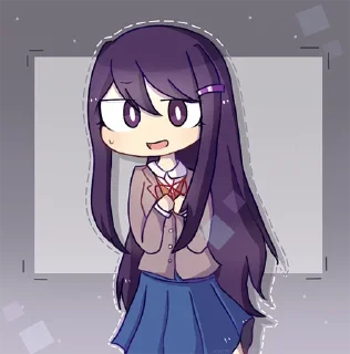 😅 emoji Yuri by @anime_stickerr Telegram sticker 9 of 20