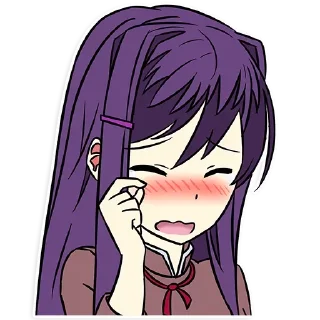 😢 emoji Yuri by @anime_stickerr Telegram sticker 14 of 20