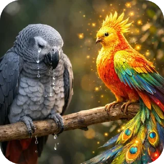 🐦‍🔥 emoji Самые милые на свете попугаи жако и их друзья Telegram sticker 5 of 88