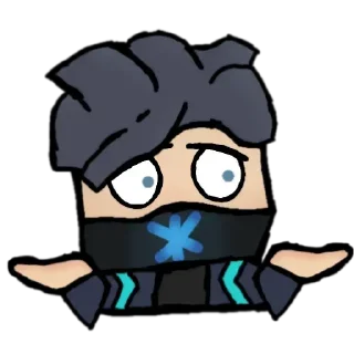 🤷 emoji PIN Blockman go | @xKris_STK Telegram sticker 24 of 41