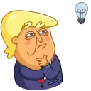 🤔 emoji Trump Telegram sticker 15 of 20