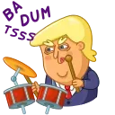 🥁 emoji Trump Telegram sticker 9 of 20