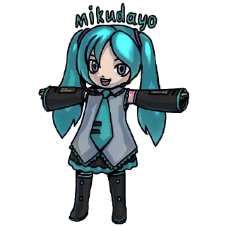👽 emoji miku stickers! Telegram sticker 9 of 17