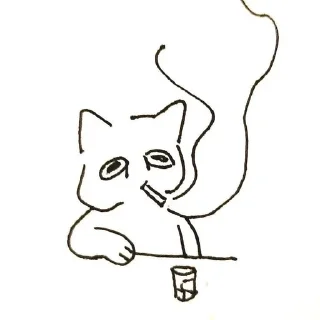 Sticker from silly cats