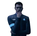 🤔 emoji Connor|Detroit: Become Human Telegram sticker 23 of 27