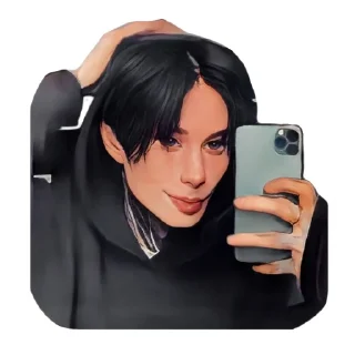 🤳 emoji Дима Матвеев 🖤 Telegram sticker 15 of 53