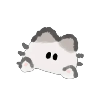 😱 emoji Furball kitten 🤍 @xkysluv Telegram sticker 6 of 47