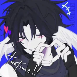 🌟 emoji ⇉ ֵ𝓣𝔀𝓸 𝓣𝓲𝓶𝓮 » ♡゙⇋ @Chaffy_info Telegram sticker 24 of 30