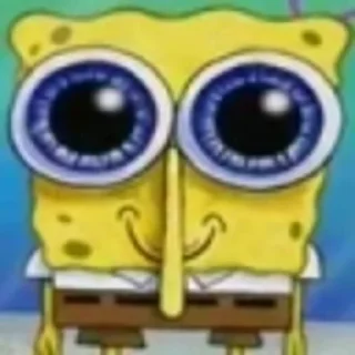Sticker from spongebob crying
