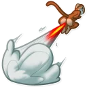 💨 emoji Mona Monkey Telegram sticker 13 of 35