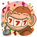 🎰 emoji Mona Monkey Telegram sticker 17 of 35