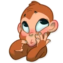 😊 emoji Mona Monkey Telegram sticker 8 of 35