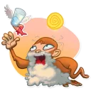 😲 emoji Mona Monkey Telegram sticker 5 of 35