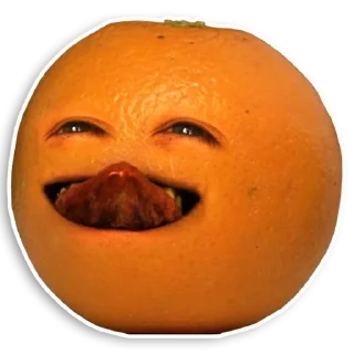 😋 emoji 🍊 Annoying Orange 🍊by @r_o_o_m 🍊 Telegram sticker 14 of 99