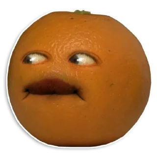😏 emoji 🍊 Annoying Orange 🍊by @r_o_o_m 🍊 Telegram sticker 9 of 99