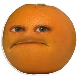 😕 emoji 🍊 Annoying Orange 🍊by @r_o_o_m 🍊 Telegram sticker 10 of 99