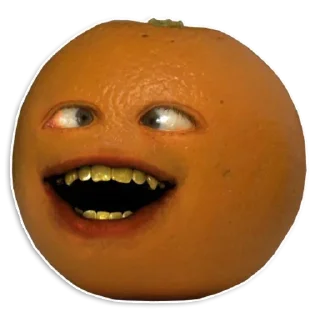 🙃 emoji 🍊 Annoying Orange 🍊by @r_o_o_m 🍊 Telegram sticker 13 of 99