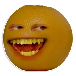 😀 emoji 🍊 Annoying Orange 🍊by @r_o_o_m 🍊 Telegram sticker 16 of 99