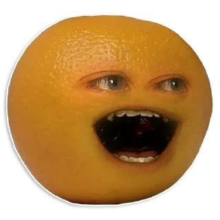 😯 emoji 🍊 Annoying Orange 🍊by @r_o_o_m 🍊 Telegram sticker 17 of 99