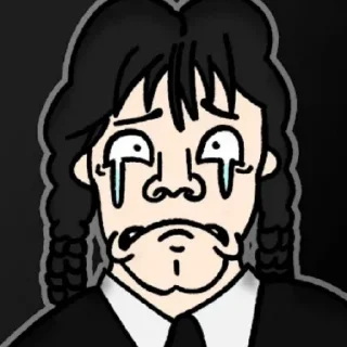 😭 emoji ДЕВОЧКА УЭНЗДЕЙ Telegram sticker 23 of 24
