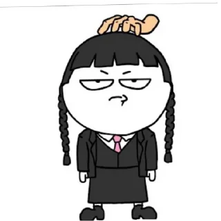 😛 emoji ДЕВОЧКА УЭНЗДЕЙ Telegram sticker 8 of 24