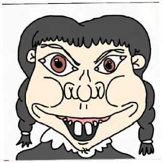 😈 emoji ДЕВОЧКА УЭНЗДЕЙ Telegram sticker 13 of 24