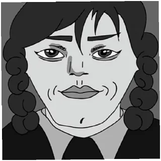 🤩 emoji ДЕВОЧКА УЭНЗДЕЙ Telegram sticker 3 of 24