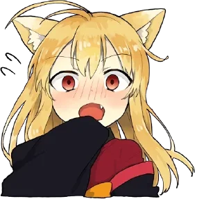 😳 emoji Little Fox Kitsunе Telegram sticker 19 of 44