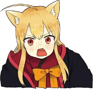 😳 emoji Little Fox Kitsunе Telegram sticker 20 of 44