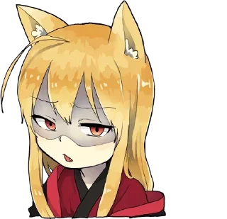 😠 emoji Little Fox Kitsunе Telegram sticker 17 of 44