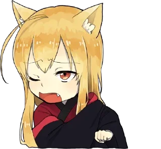 🤒 emoji Little Fox Kitsunе Telegram sticker 13 of 44
