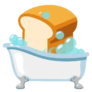 🛀 emoji Хлебушек Telegram sticker 15 of 43