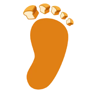 👣 emoji Хлебушек Telegram sticker 21 of 43