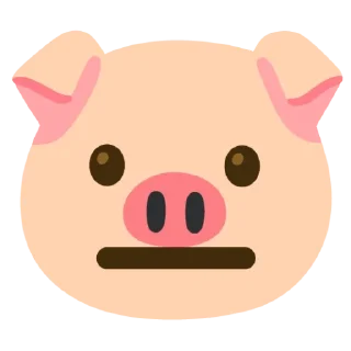 😐 emoji Android Pigs Telegram sticker 11 of 80