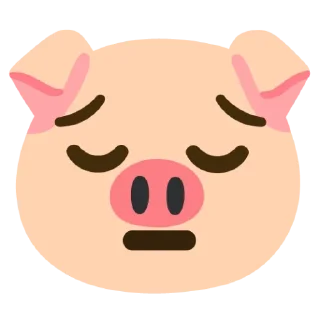 😞 emoji Android Pigs Telegram sticker 5 of 80
