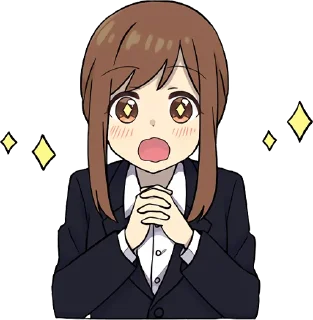 🤩 emoji Adult Girl @jp_stickers Telegram sticker 6 of 40