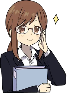 🤓 emoji Adult Girl @jp_stickers Telegram sticker 8 of 40