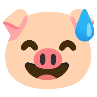 😅 emoji Android Pigs Telegram sticker 8 of 80