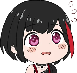 😨 emoji Ran Mitake (BanG Dream!) Telegram sticker 21 of 86