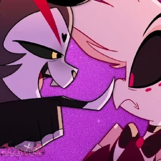 😁 emoji Angel/Husk•HazbinHotel  @Hazhell00 ➡️ @Ctikerubot Telegram sticker 20 of 82