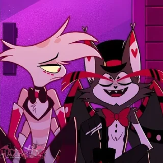 😜 emoji Angel/Husk•HazbinHotel  @Hazhell00 ➡️ @Ctikerubot Telegram sticker 22 of 82