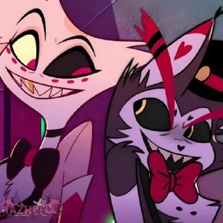 ❤️ emoji Angel/Husk•HazbinHotel  @Hazhell00 ➡️ @Ctikerubot Telegram sticker 23 of 82