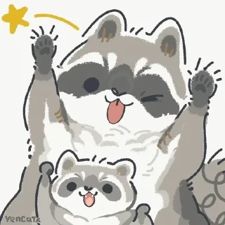 🦝 emoji Енотики @minolisa Telegram sticker 5 of 81