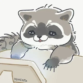 🦝 emoji Енотики @minolisa Telegram sticker 22 of 81