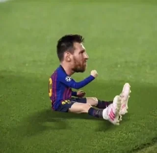Sticker from messi is a cutie