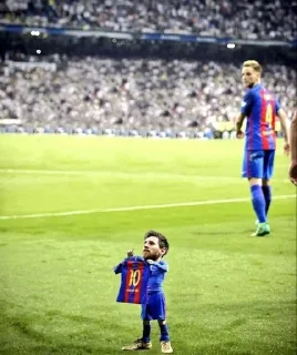 Sticker from messi is a cutie