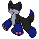 🎈 emoji Midnight Wolf Telegram sticker 15 of 38