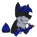 😏 emoji Midnight Wolf Telegram sticker 24 of 38
