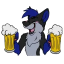 🍺 emoji Midnight Wolf Telegram sticker 6 of 38