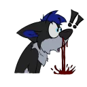 ❗️ emoji Midnight Wolf Telegram sticker 18 of 38